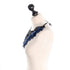 SiaLinda: Brustschmuck Azura, schwarze Spitze, blaue Federn und Strass Kristalle - SiaLinda.com